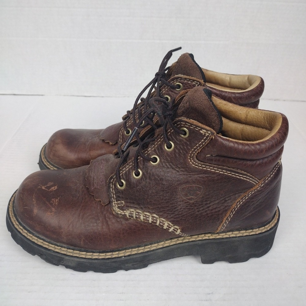 ARIAT Leather Boots Women's 9 B Canyon Lace-Up Brown Work Hiking - Picture 3 of 11